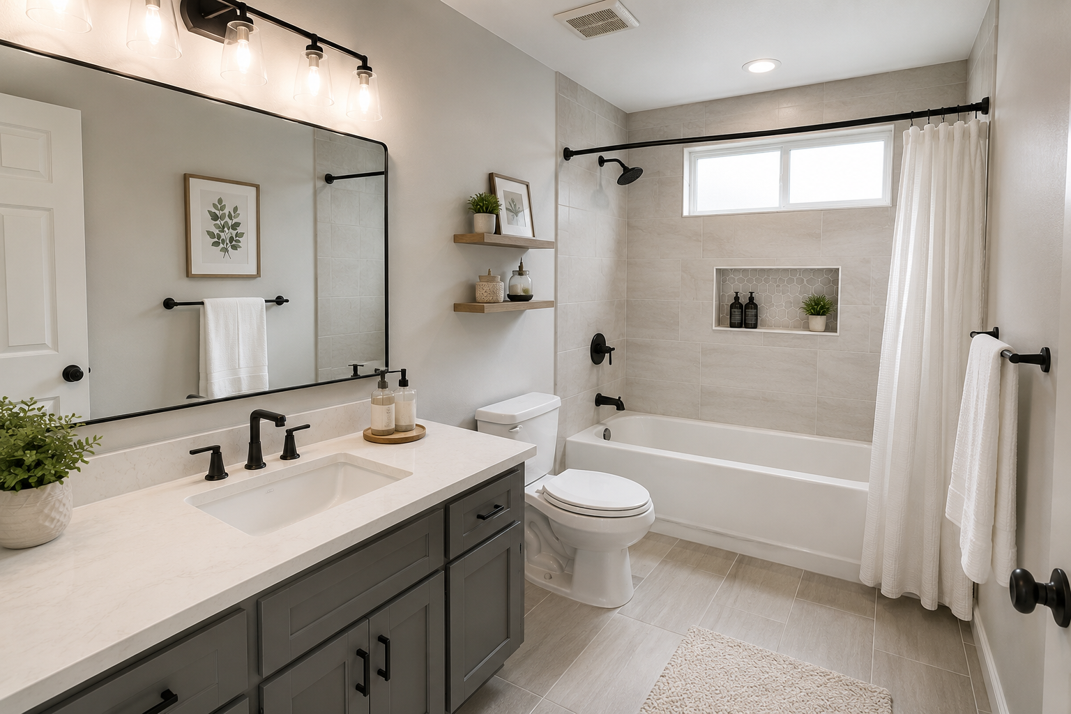After: bathroom remodel project 3